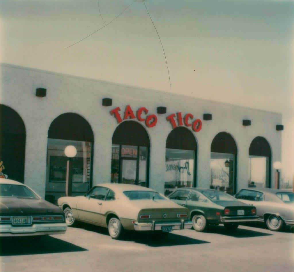Image of original Taco Tico location on Moore Drive in 1975